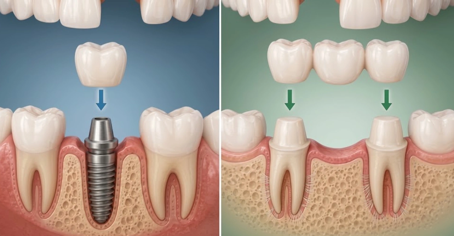 Dental Implants vs Bridges 2